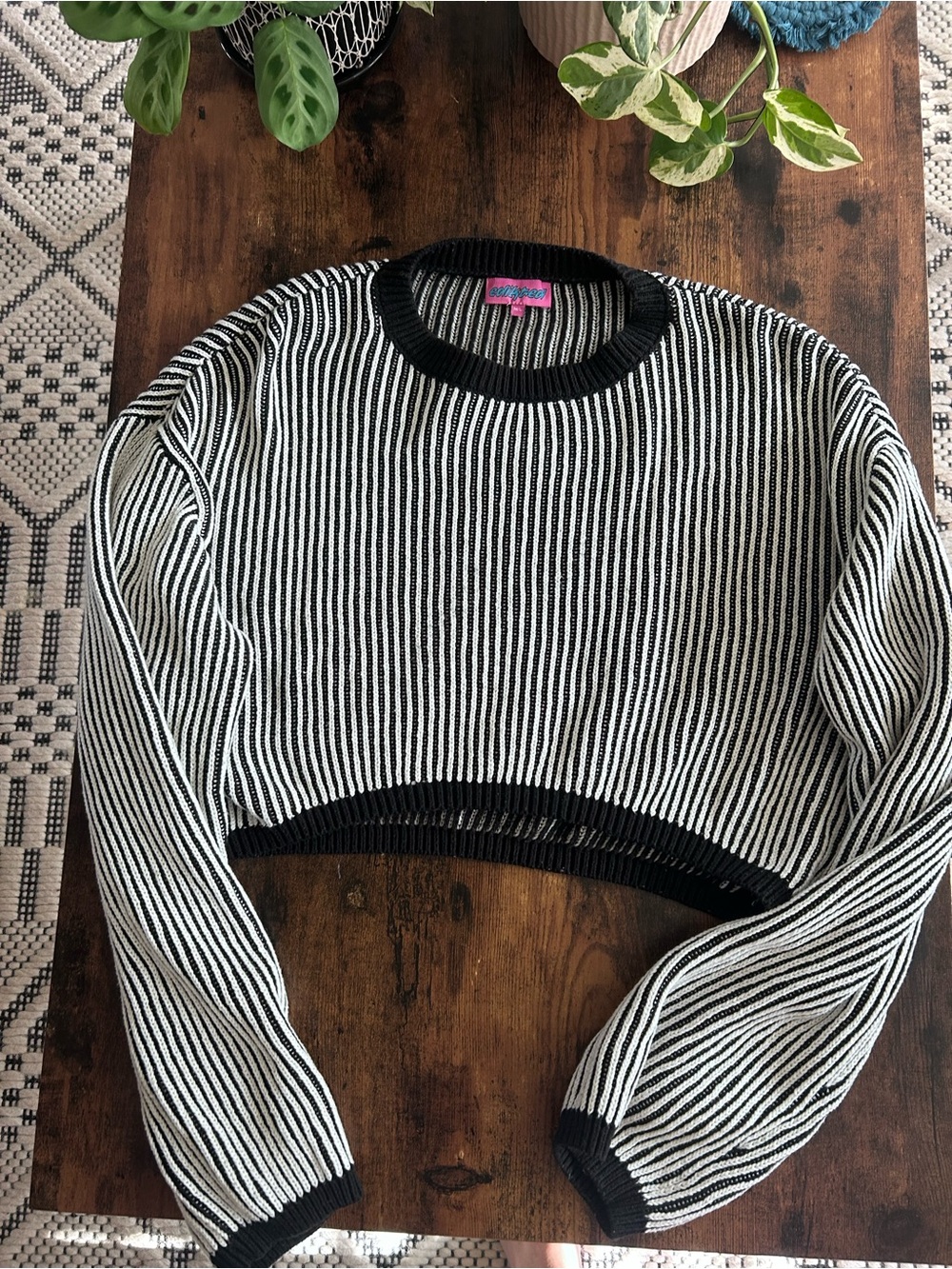 GWENYTH TEXTURED CROPPED SWEATER M/L